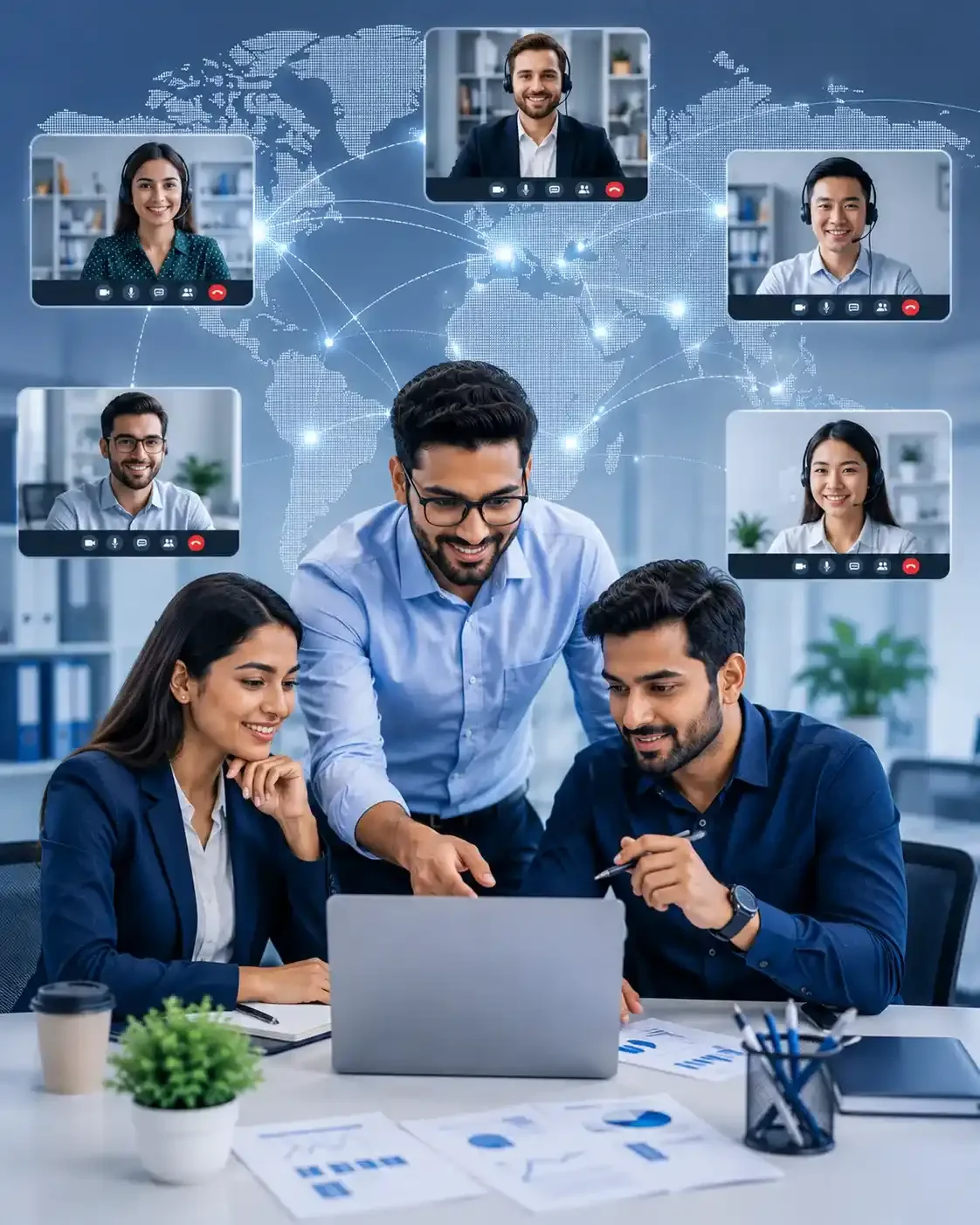 Professionals connected through a global staffing network