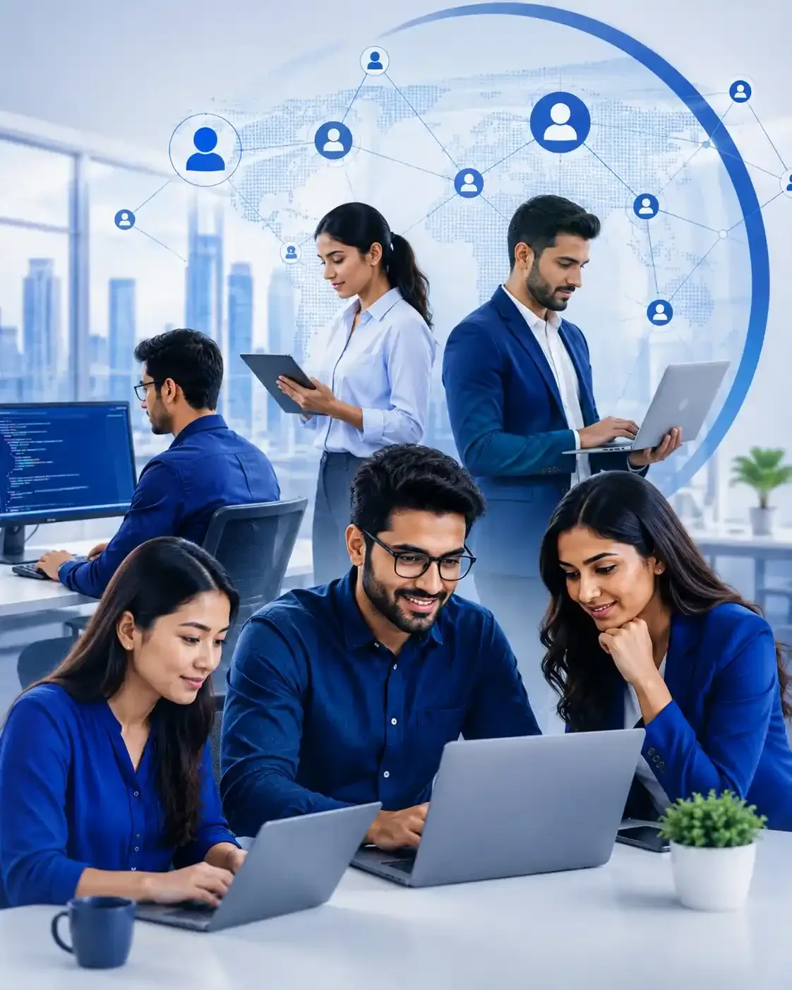 Professionals working across different industries