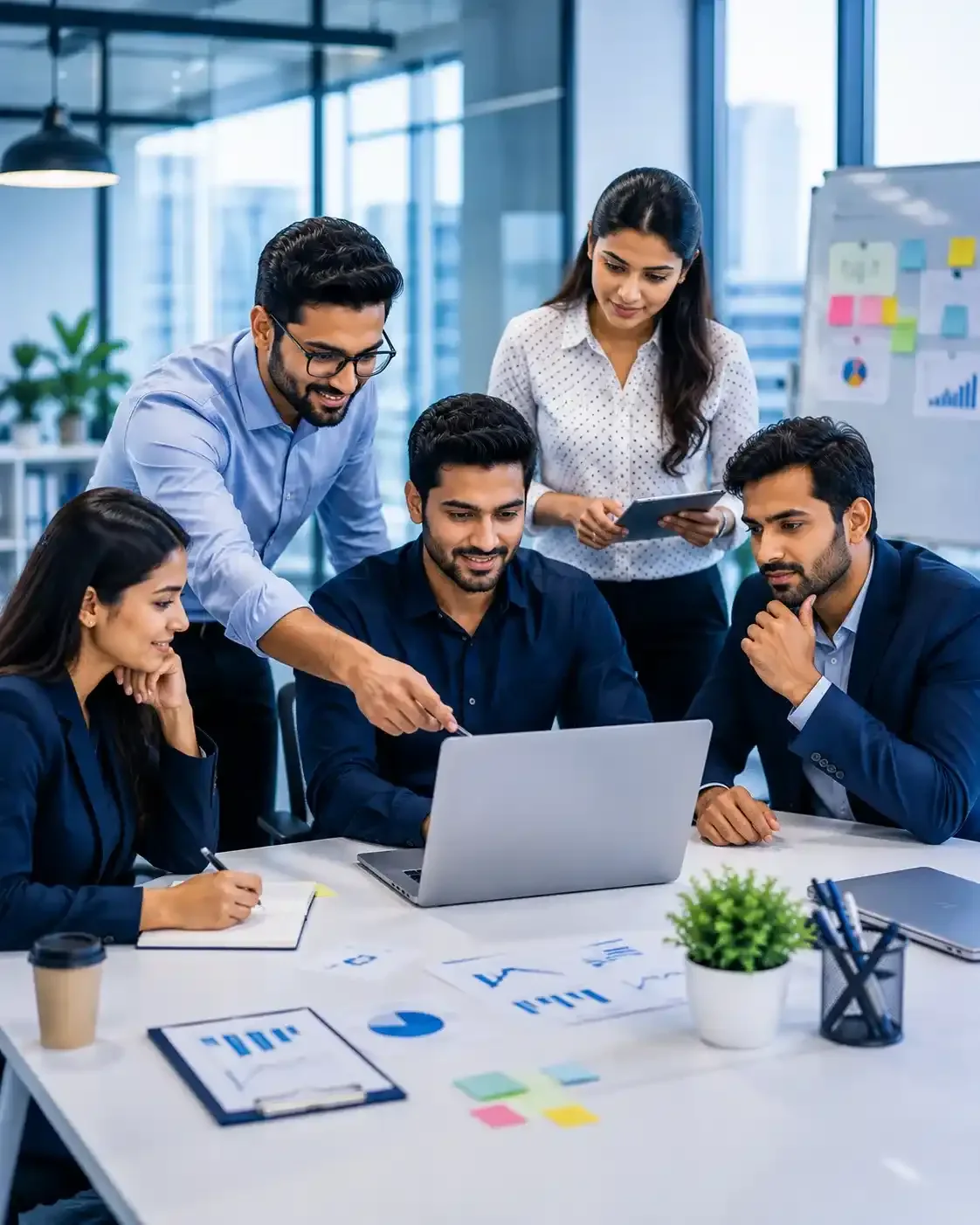 Professionals collaborating as a project team